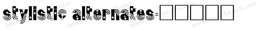 stylistic alternates字体转换